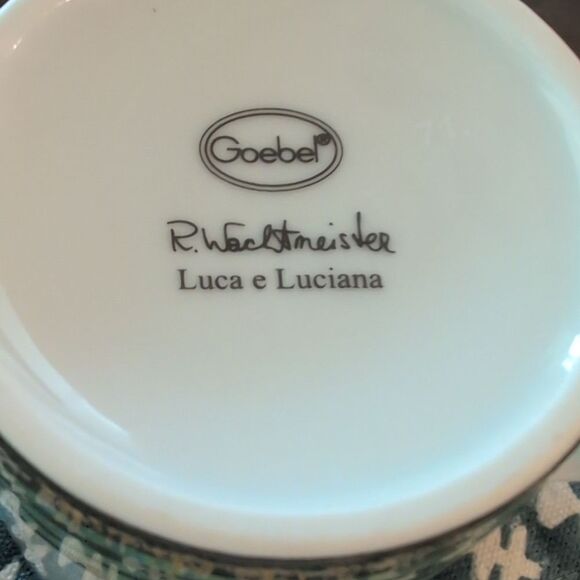 Goebel Rosina Wachtmeister Cat-Themed  Porcelain Mug Coffee Cup "Luca & Luciana" - Picture 2 of 10